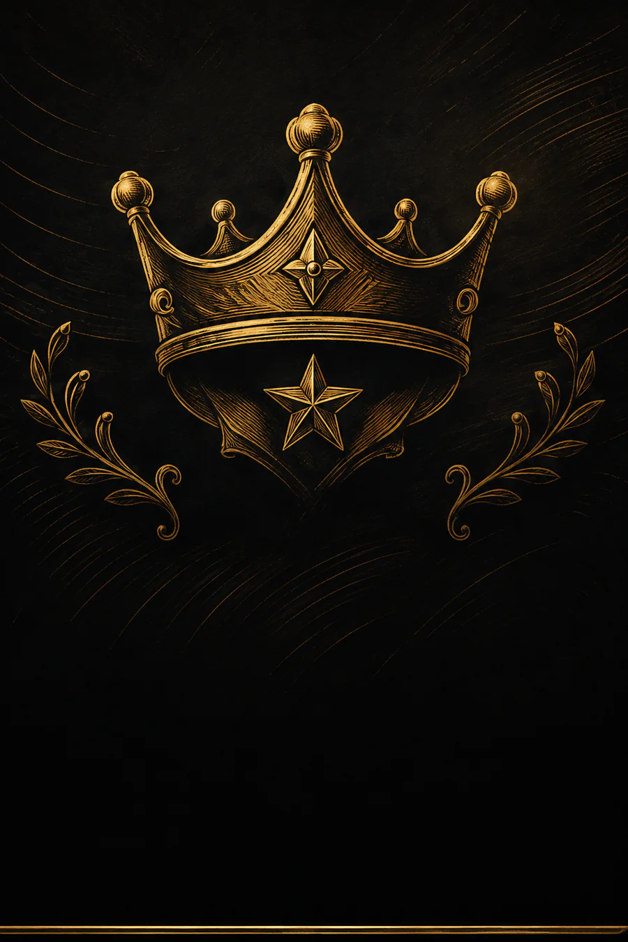 Ilustración dorada de una corona VIP